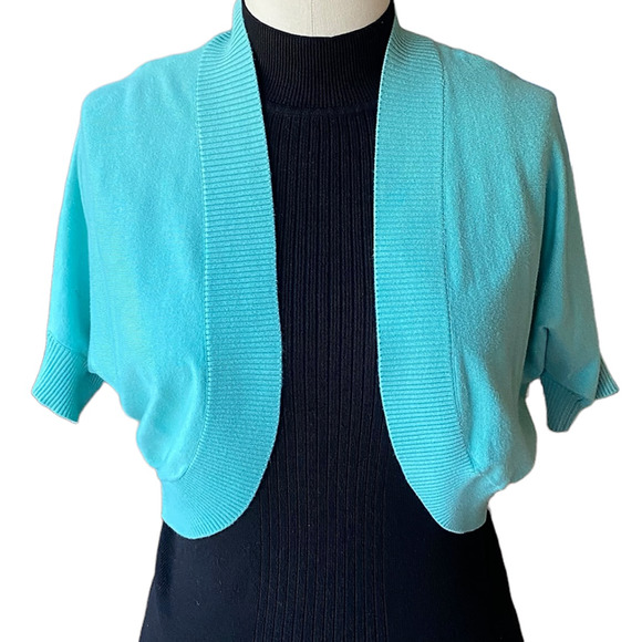 INC International Concepts | Sweaters | Teal Green Bolero Short Cardigan  Shrug Sweater By International Concepts Medium | Poshmark